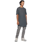 11 by Boris Bidjan Saberi Grey Denim Used Cargo Pants