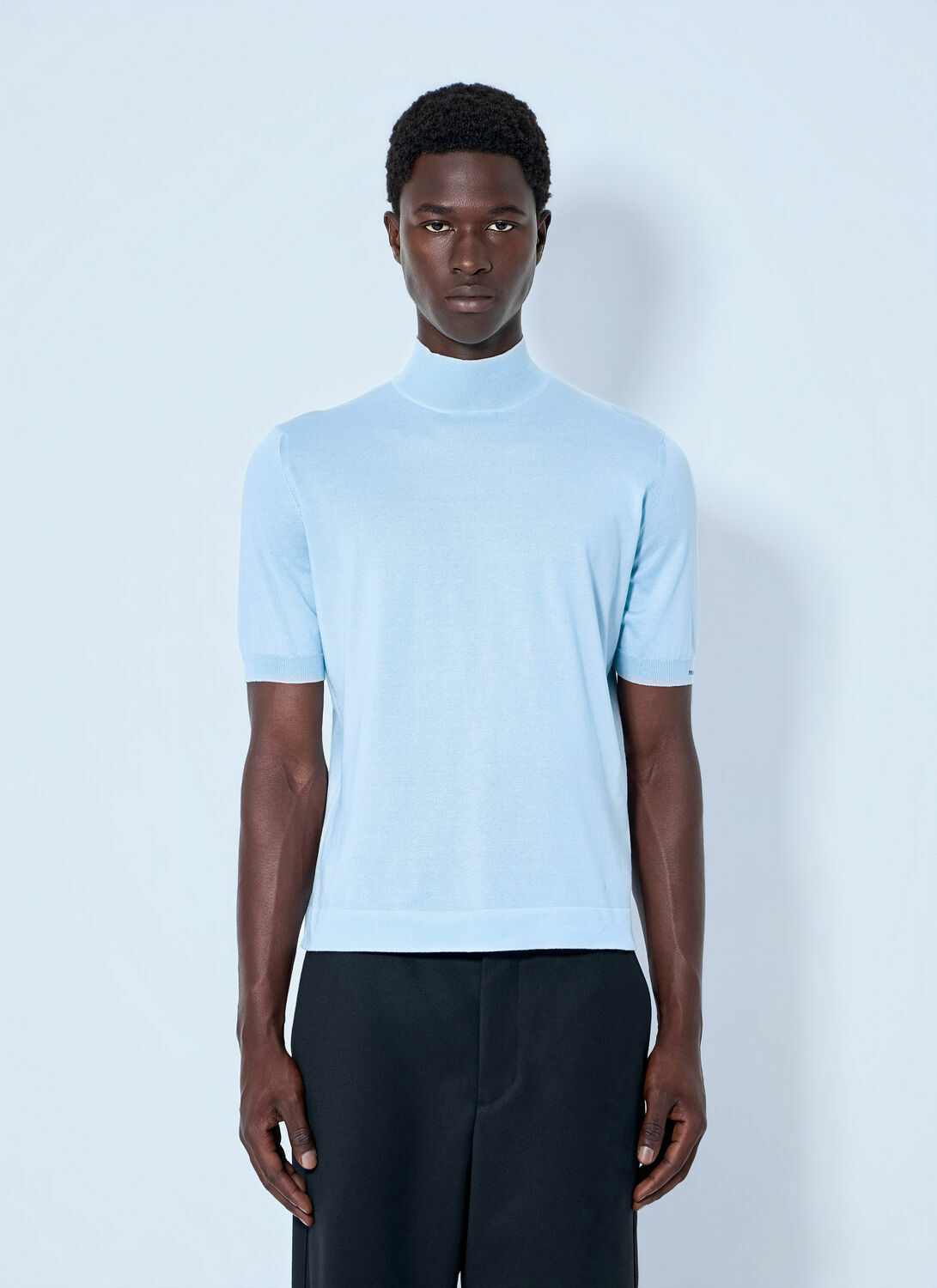 Prada Ribbed Turtleneck T-Shirt