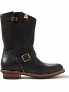 Visvim - T.W.O. Folk Buckled Textured-Leather Boots - Black