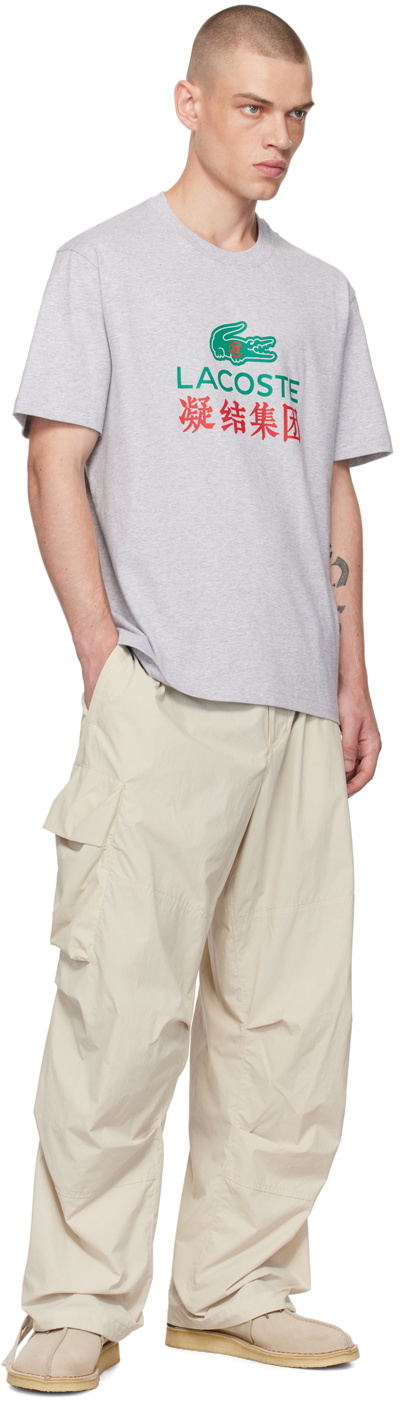 送料無料！Lacoste x CLOT グラフィック Tシャツ Unisex Lacoste x CLOT Regular Fit Cotton Graphic T-Shirt - T