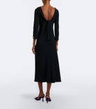 Prada Open-back crêpe midi dress