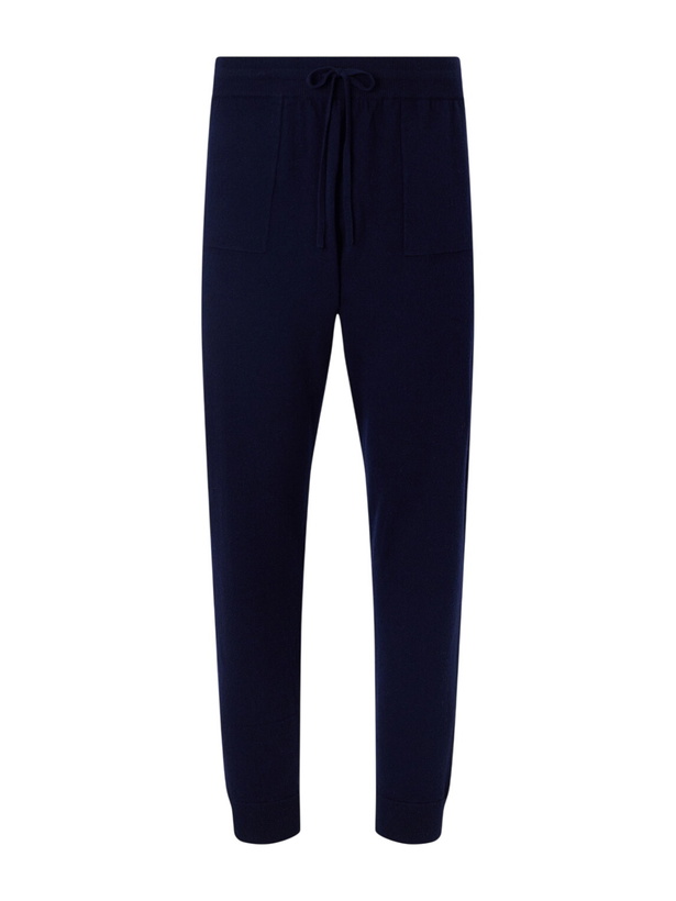 Photo: Mr P. - Tapered Merino Wool and Cashmere-Blend Sweatpants - Blue