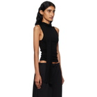 St. Agni Black Knit Scarf Top
