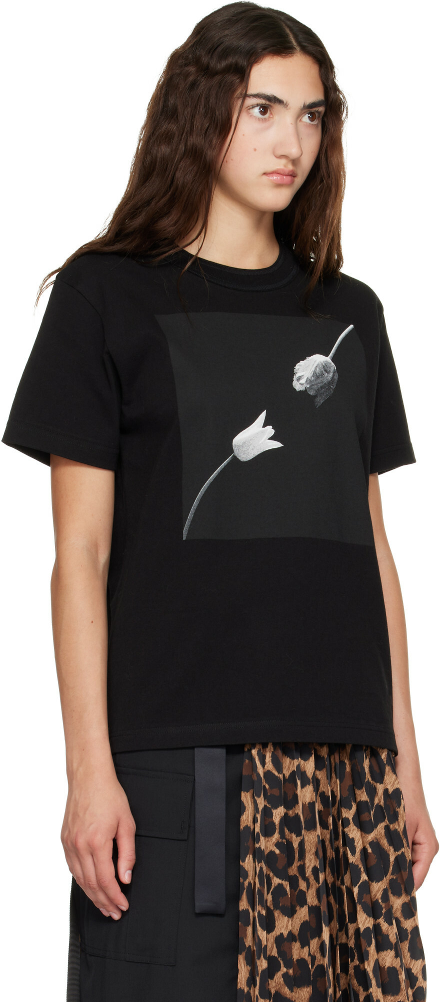 sacai Black Robert Mapplethorpe Tulip T-shirt