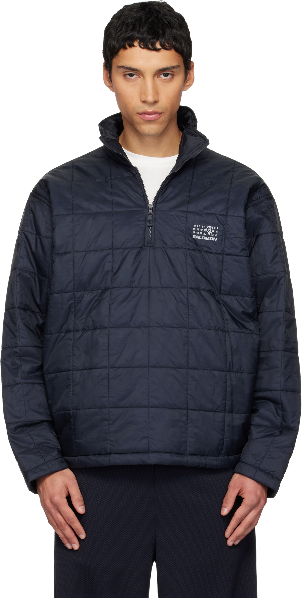 MM6 Maison Margiela Black Salomon Edition Insulated Half-Zip