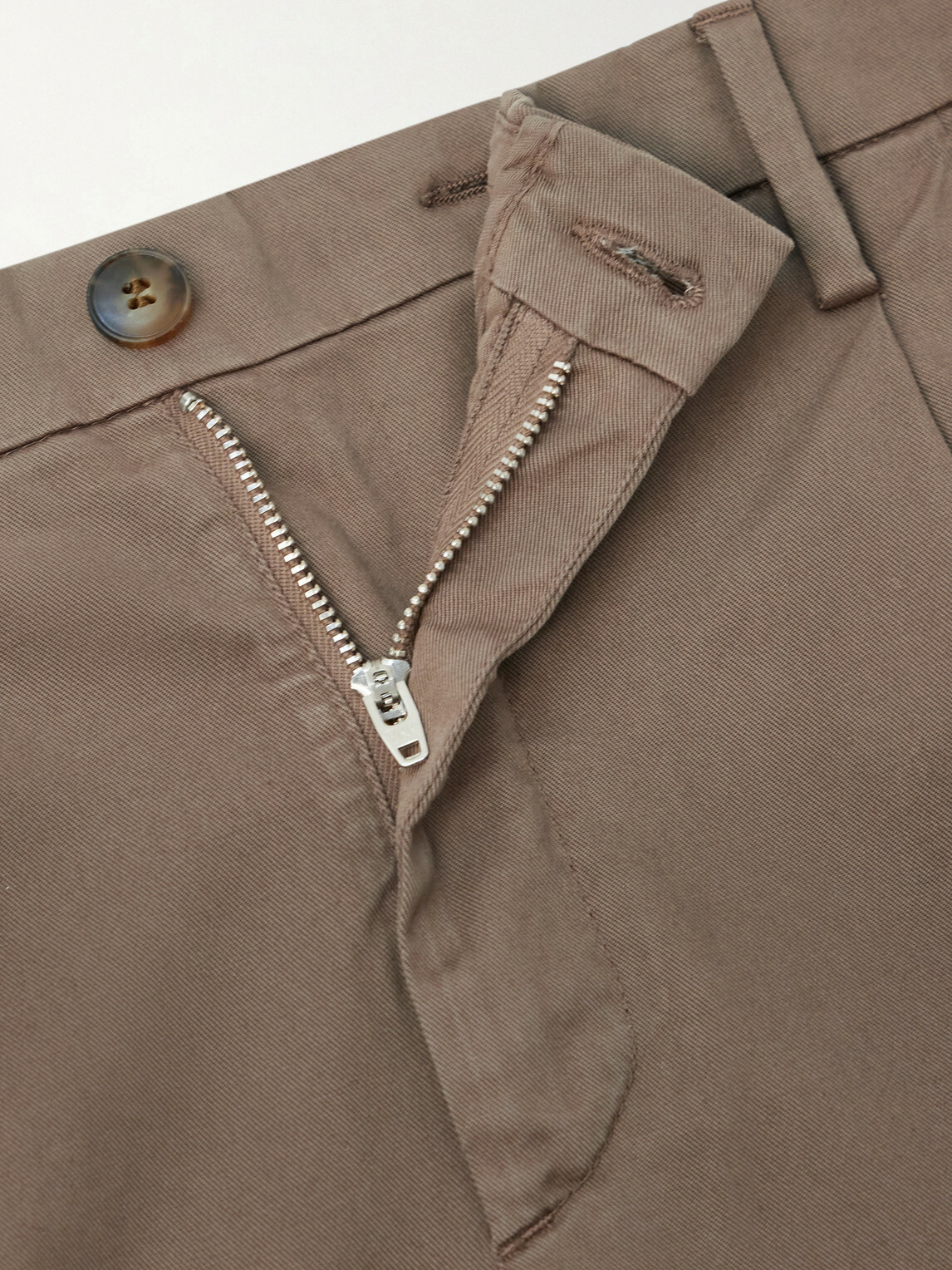 Canali - Straight-Leg Pleated Cotton-Blend Gabardine Trousers - Brown