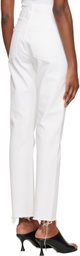 AGOLDE White Criss Cross Straight Jeans