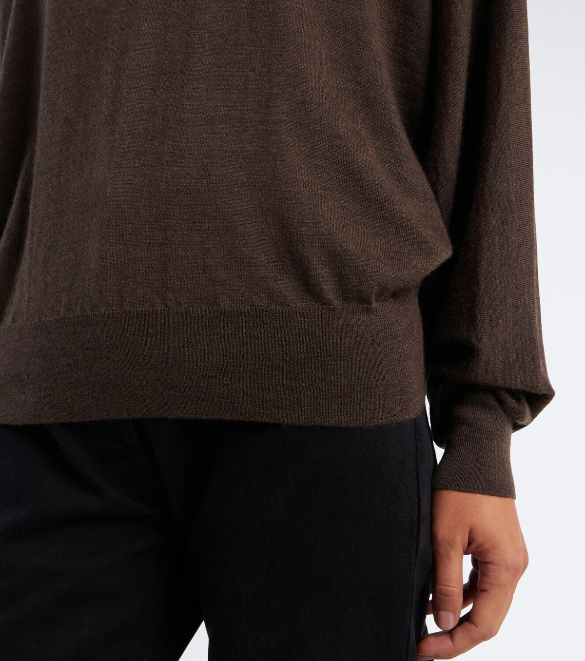 The Row Leith cashmere and silk turtleneck sweater