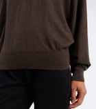 The Row Leith cashmere and silk turtleneck sweater