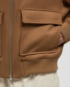 Maison Kitsune SHEARLING COLLAR JACKET Brown Mens Bomber Jacket