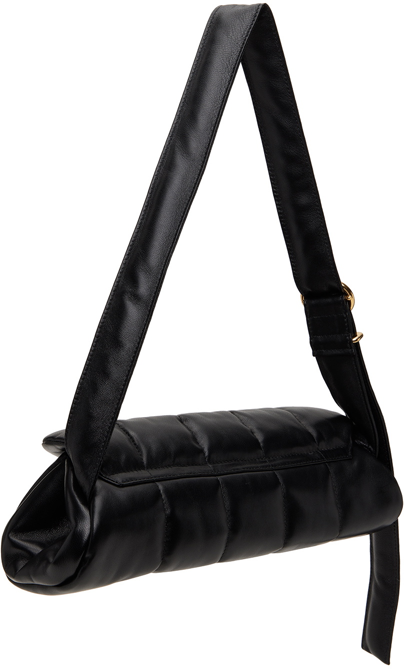 Jil Sander Black Cannolo Grande Padded Bag Jil Sander