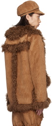 Anna Sui SSENSE Exclusive Brown Faux-Fur Coat