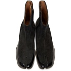 Maison Margiela Black Suede Flat Tabi Boots