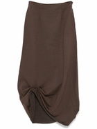 Elena Velez Brown Gathered Skirt