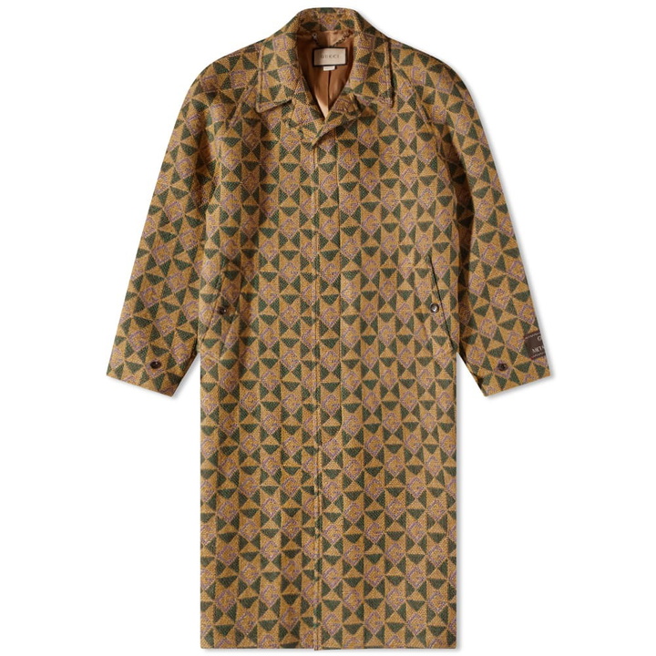 Photo: Gucci Men's Horse Bit Monogram Coat in Tan