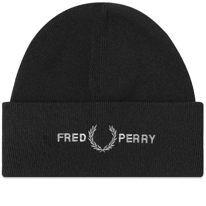 Photo: Fred Perry Authentic Embroidered Logo Beanie
