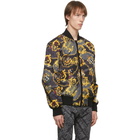 Versace Jeans Couture Reversible Black Baroque Bomber Jacket