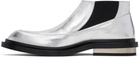 Jil Sander Silver Ankle Chelsea Boots