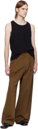 CMMN SWDN Black Eli Tape Knit Tank Top