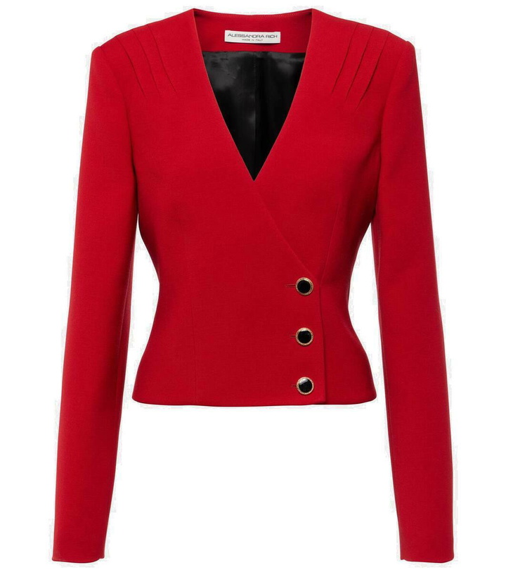 Photo: Alessandra Rich Pleated wool blazer