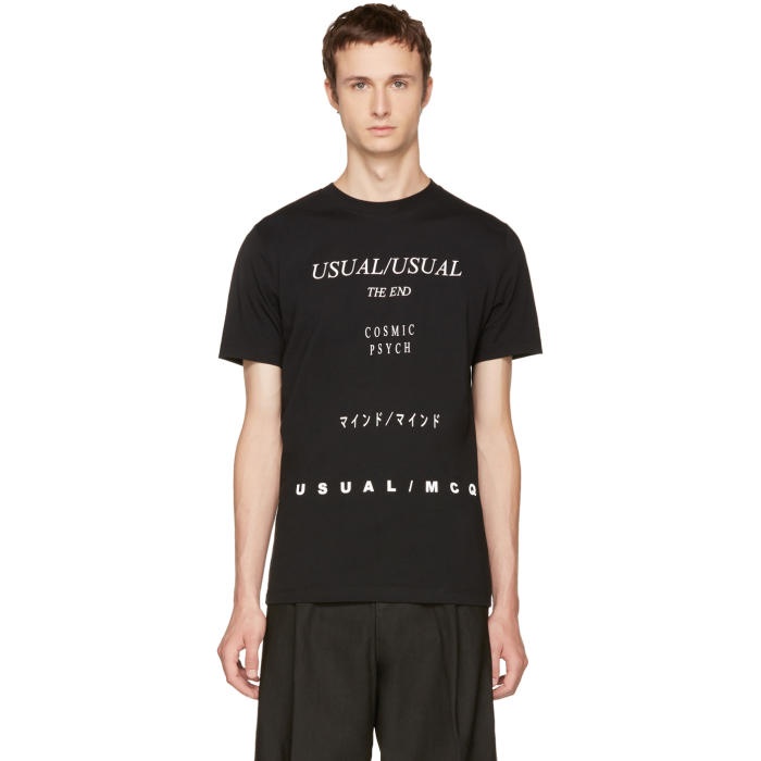 Photo: McQ Alexander McQueen Black Usual-Usual T-Shirt 
