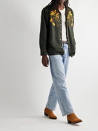 Nudie Jeans - Gonzo Embroidered Lyocell Overshirt - Green