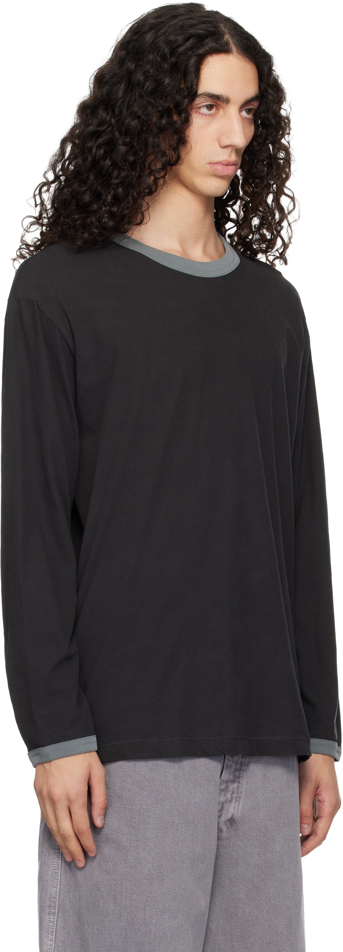 Lady White Co. Gray Two Tone L/S T-shirt