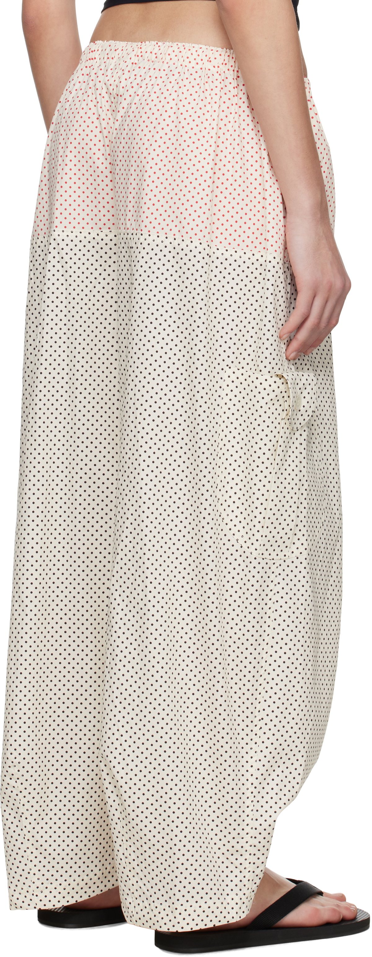 SC103 Off-White Margin Trousers