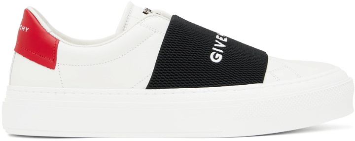 Photo: Givenchy White & Red City Sport Sneakers