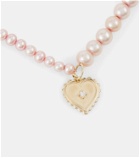 Sydney Evan 14kt gold necklace with pearls