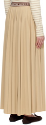 Weekend Max Mara Tan Bleu Maxi Skirt