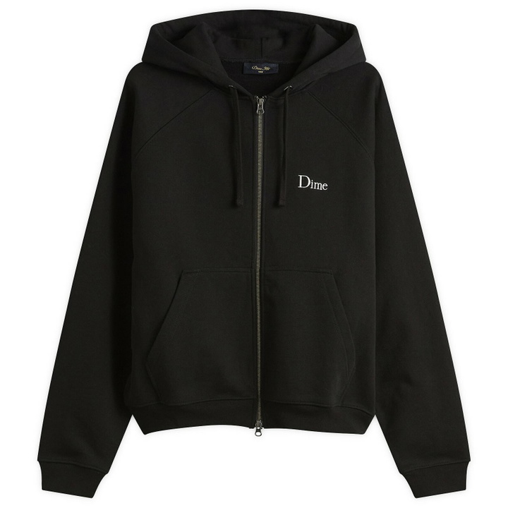 Photo: Dime Men's Classic Small Logo Zip Hoodie in Black