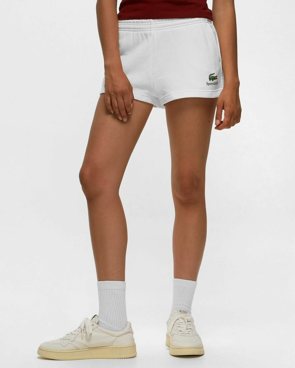 White lacoste outlet shorts