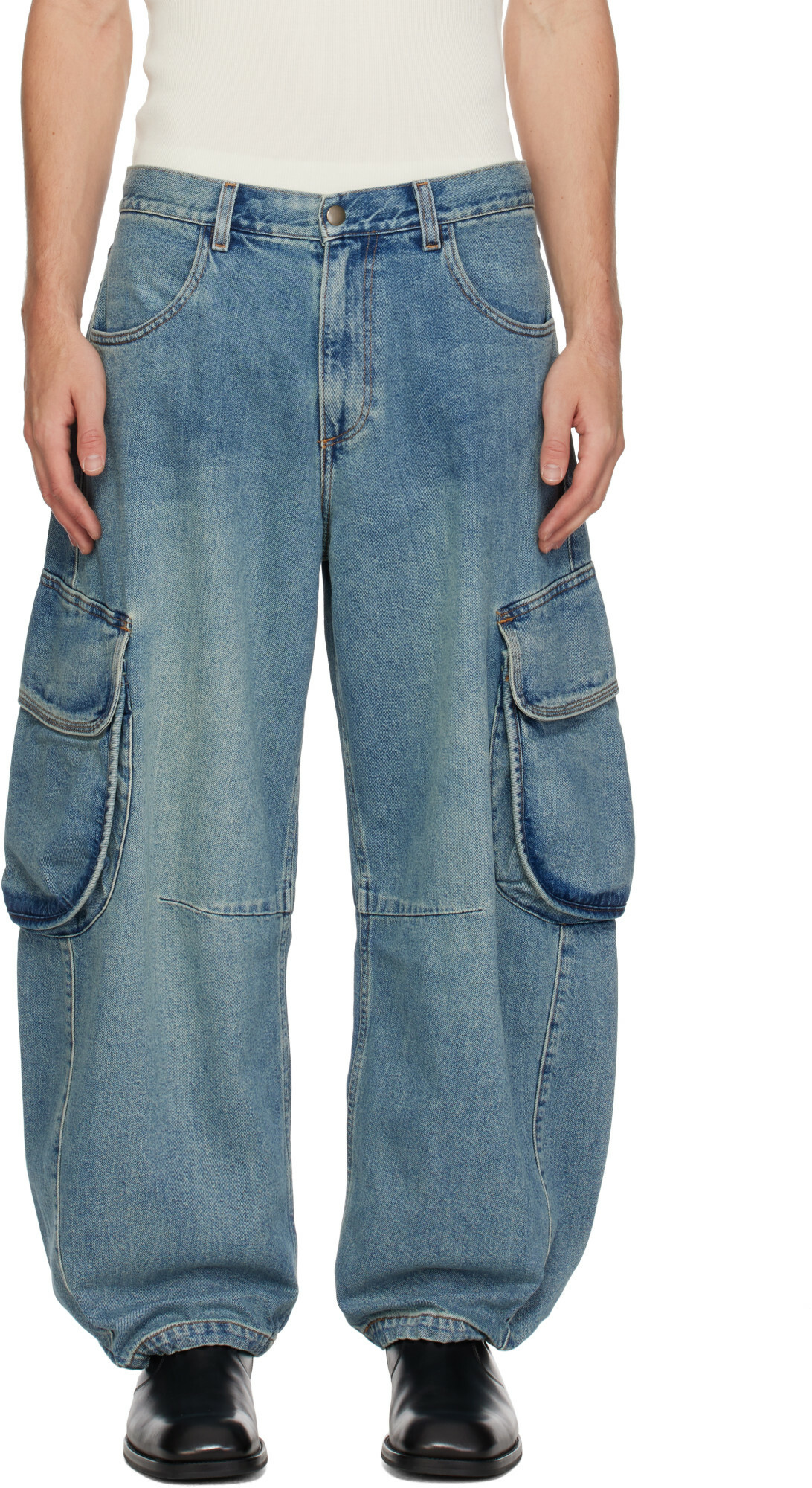 Levi's Blue Tab Blue Denim Cargo Pants