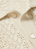 NN07 - Vito 6371 Open-Knit Cotton-Blend Cardigan - Neutrals