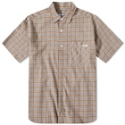 Polar Skate Co. Men's Mitchell Check Flannel Shirt in Light Brown