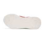 Alexander McQueen White and Red Oversized Runner Sneakers