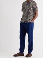 ORSLOW - Convertible-Collar Printed Woven Shirt - Blue