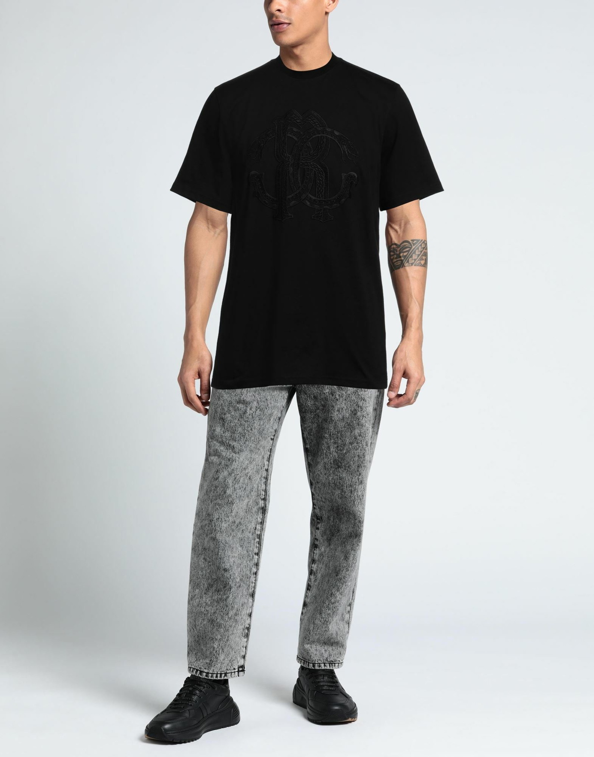 Roberto Cavalli Mens T-shirt in Black