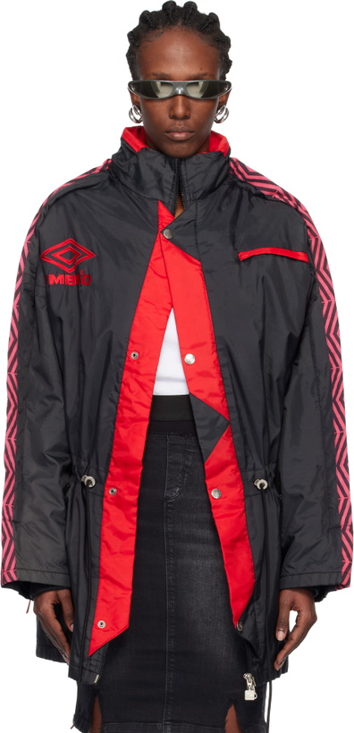 Photo: Prototypes Black & Red Outline Coach Parka