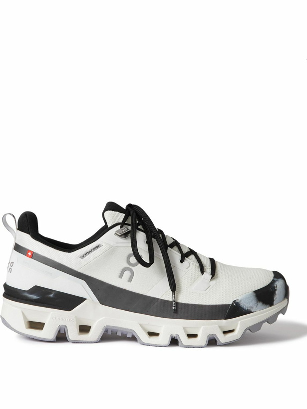 Photo: ON - Cloudwander Waterpoof High Alpine Rubber-Trimmed Mesh Running Sneakers - White