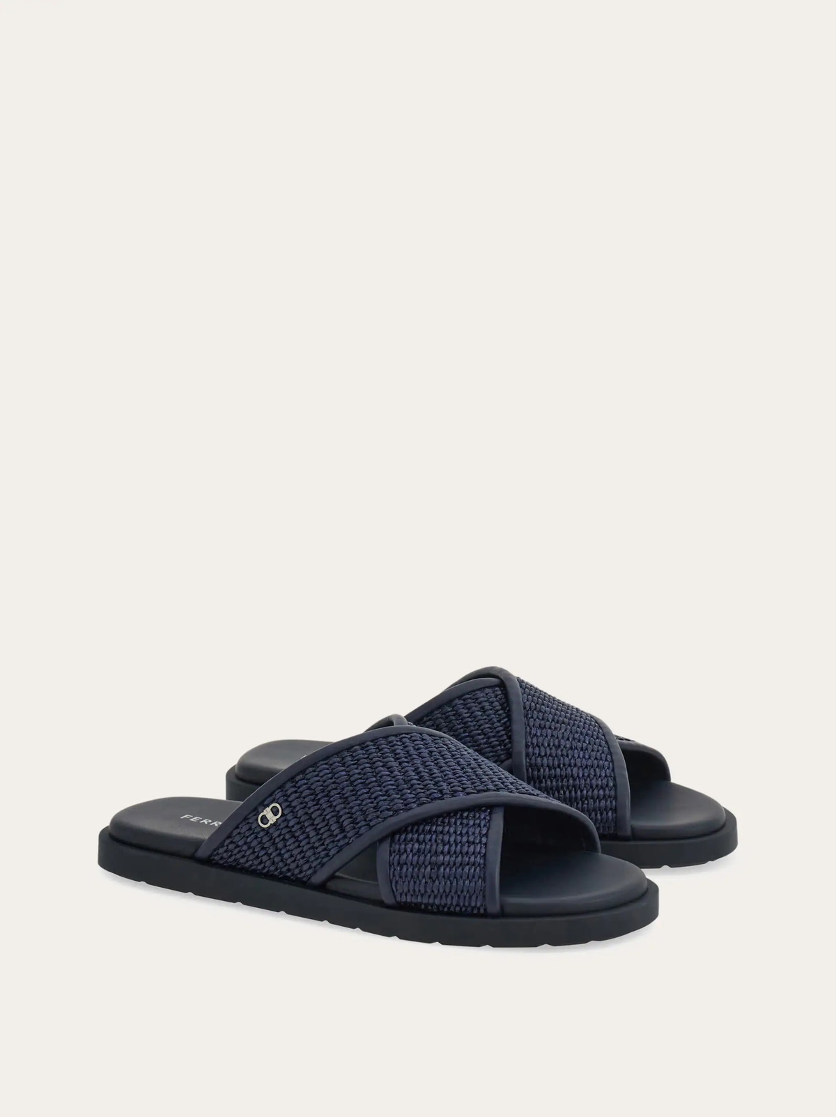 Ferragamo Mens Gancini ornament sandal in Blue