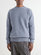 Sunspel - Brushed Shetland Wool Sweater - Blue
