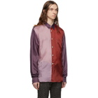 Comme des Garcons Homme Plus Purple and Red Taffeta Colorblock Shirt