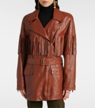 Chloé Fringed leather jacket
