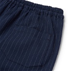 Howlin' - Holiday Pinstriped Cotton-Blend Seersucker Drawstring Shorts - Blue