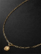 Foundrae - Refined Open Clip Chain and Per Aspera Ad Astra Dream Gold, Citrine and Diamond Pendant Necklace
