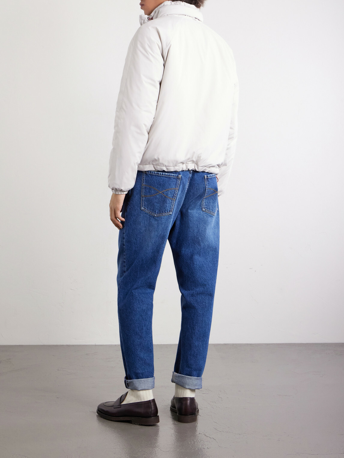 Brunello Cucinelli - Padded Shell Hooded Jacket - Neutrals