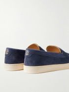 Brunello Cucinelli - Suede Penny Loafers - Blue