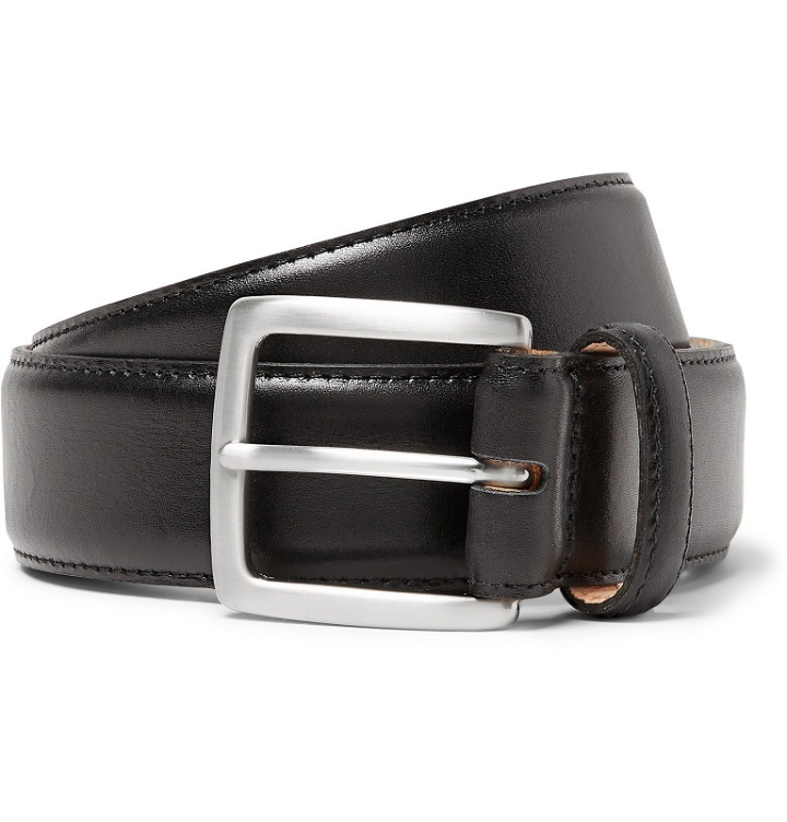 Photo: George Cleverley - 3.5cm Black Leather Belt - Black